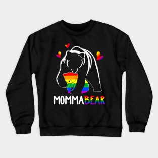 Lgbt Mama Momma Bear Gay Pride Proud Mom Mothers Day Crewneck Sweatshirt